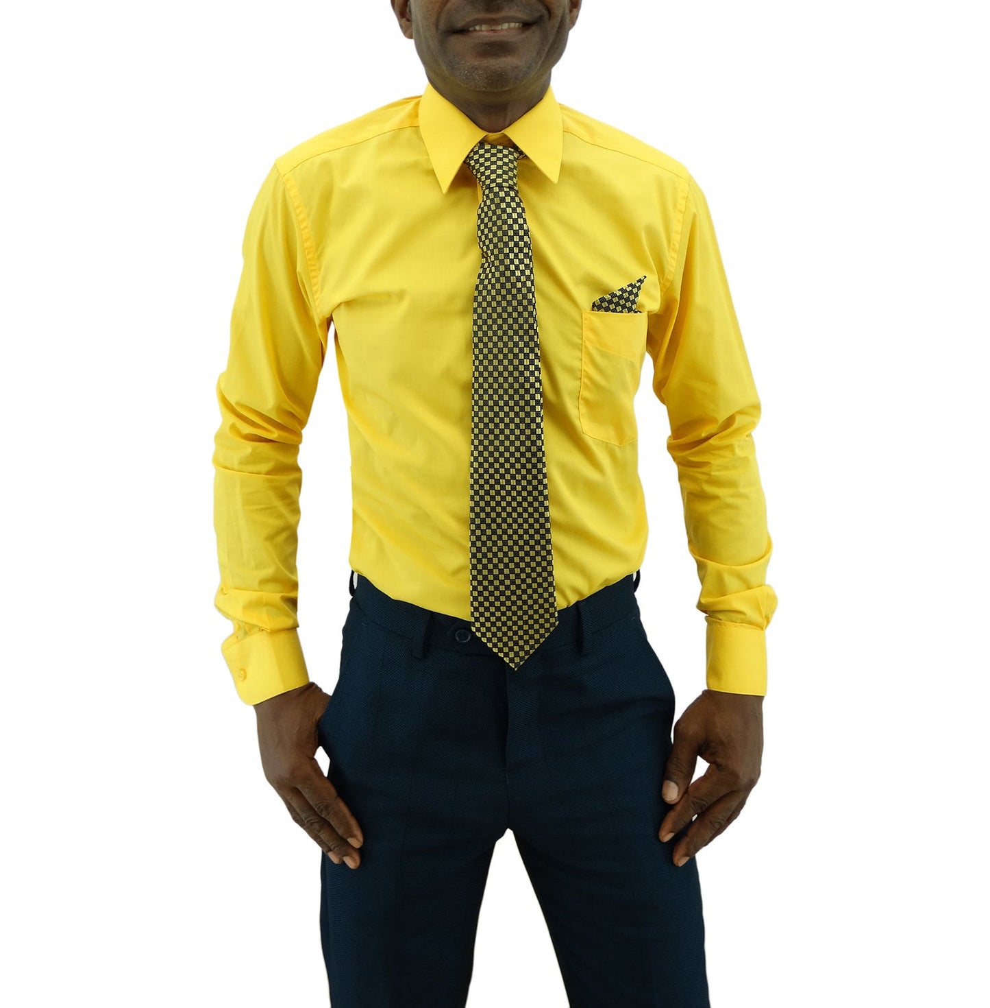 265-798 Bellinne - Men's L/S Fitted Shirt W/Tie