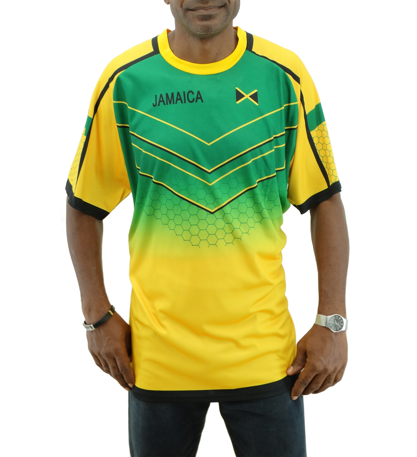 2247-1440, Men's Dry-Fit Flag Jersey Asst  Plus Size