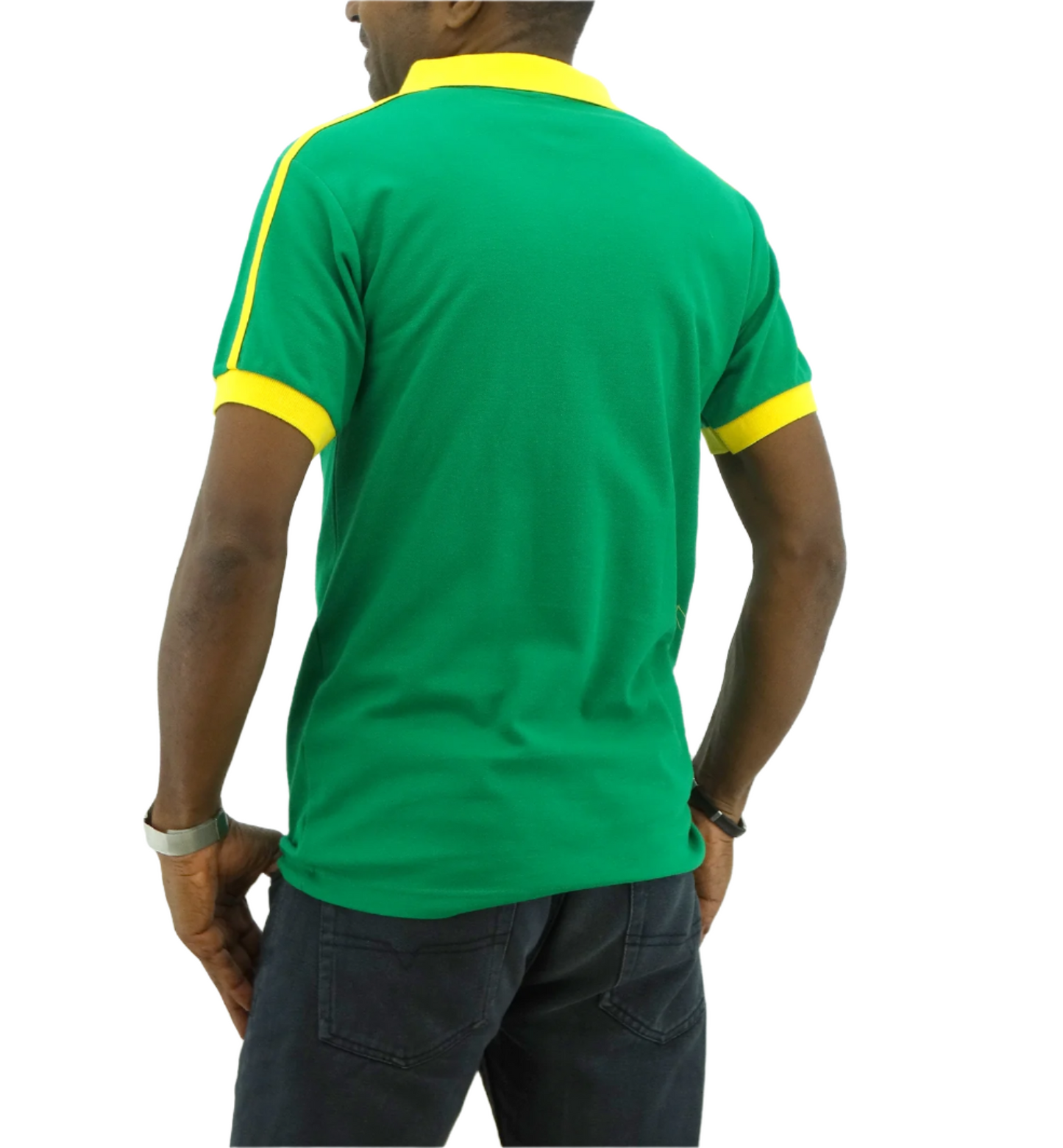 ME10100, Men Jamaica Color Two Tone Polo T-Shirt