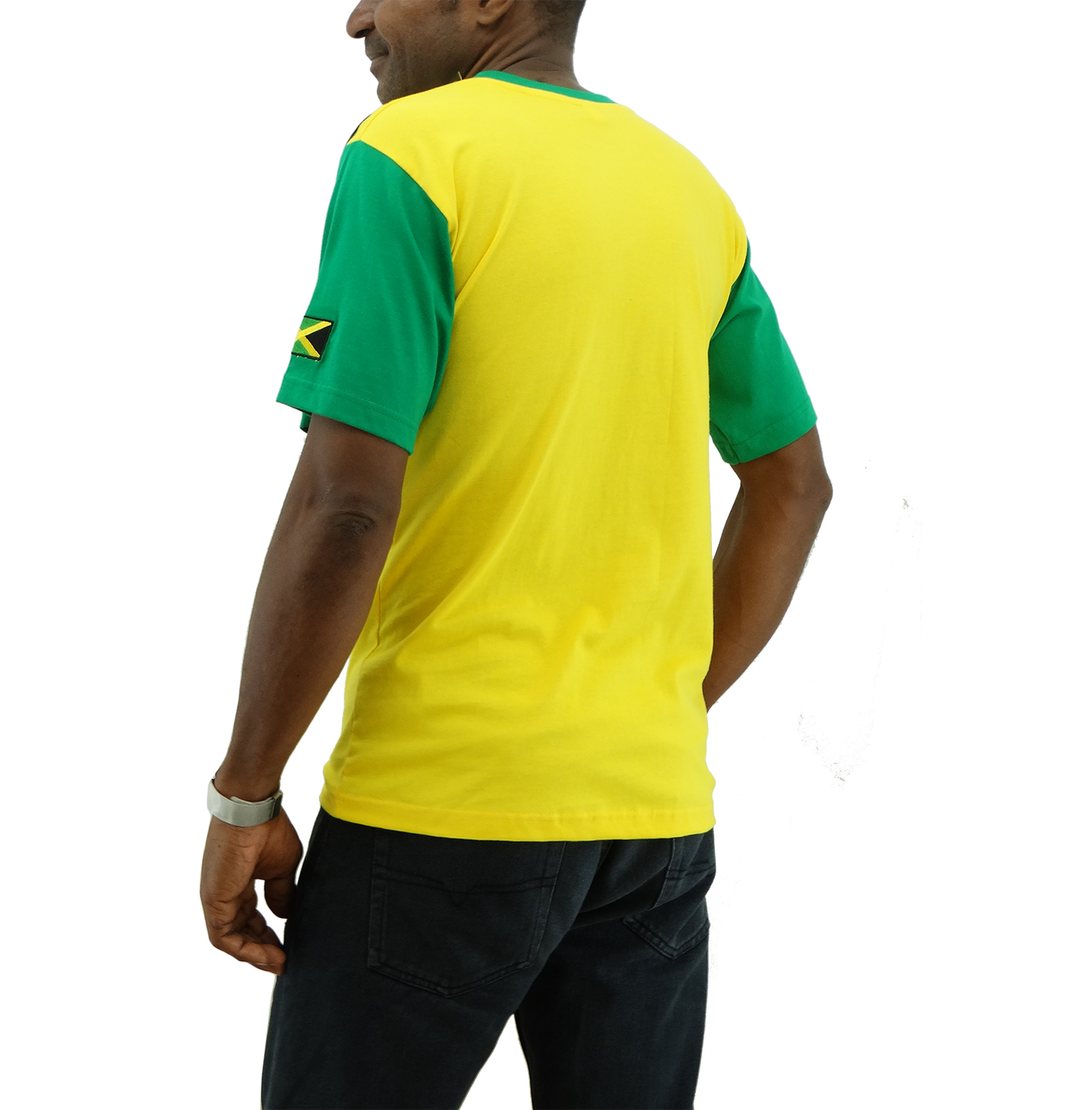 ME21250, Adult  Jamaican Color EMB T-Shirt Asst