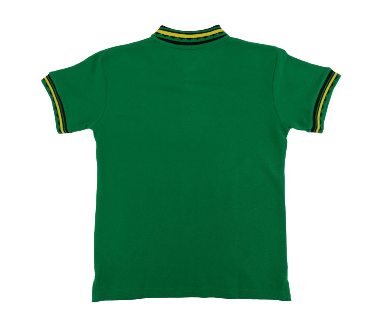 3247-62 Children Classic patch sleeve Polo Green, Yellow