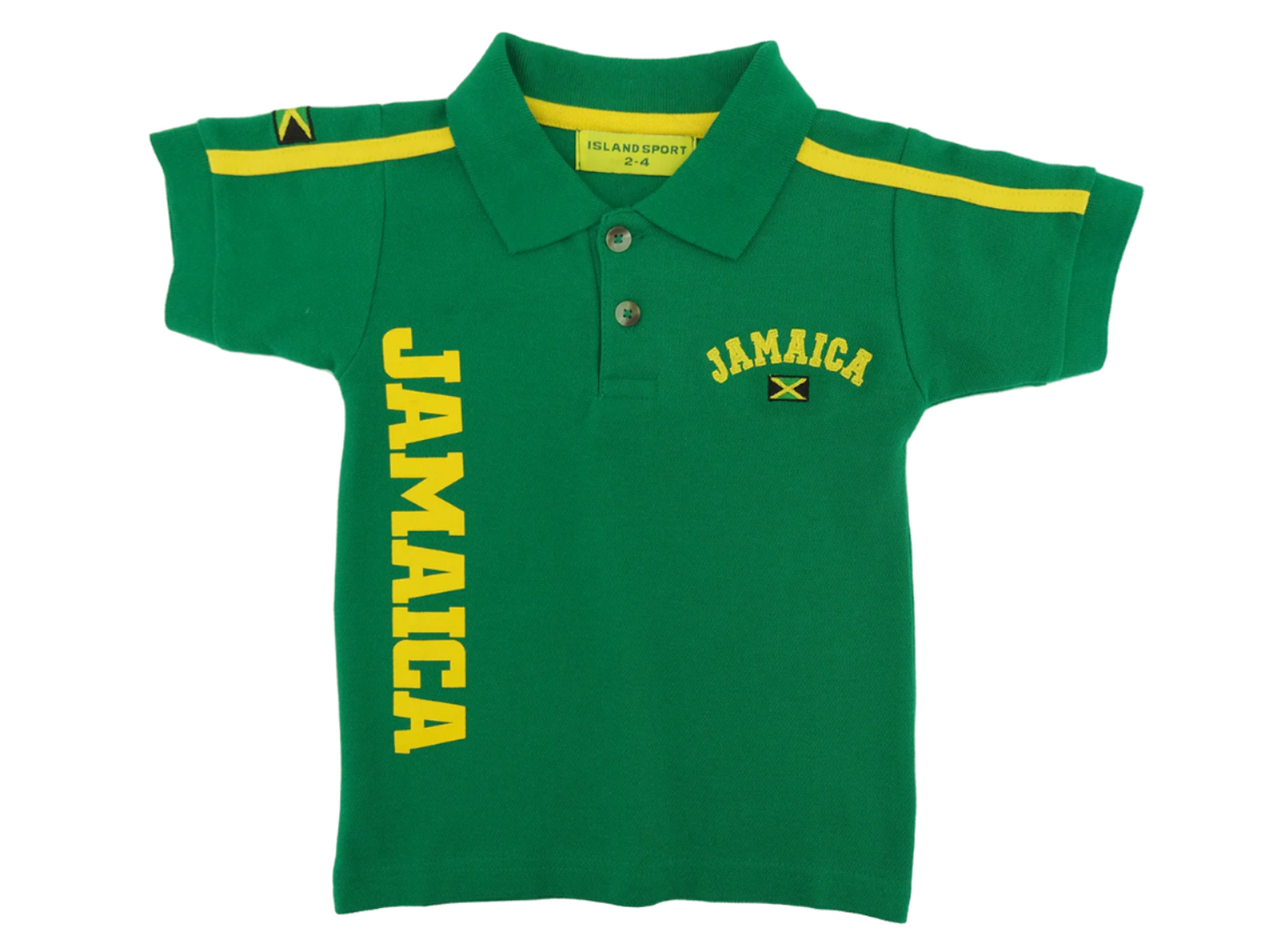 1240, Kids Island Sport Jamaican Colors Polo Shirt