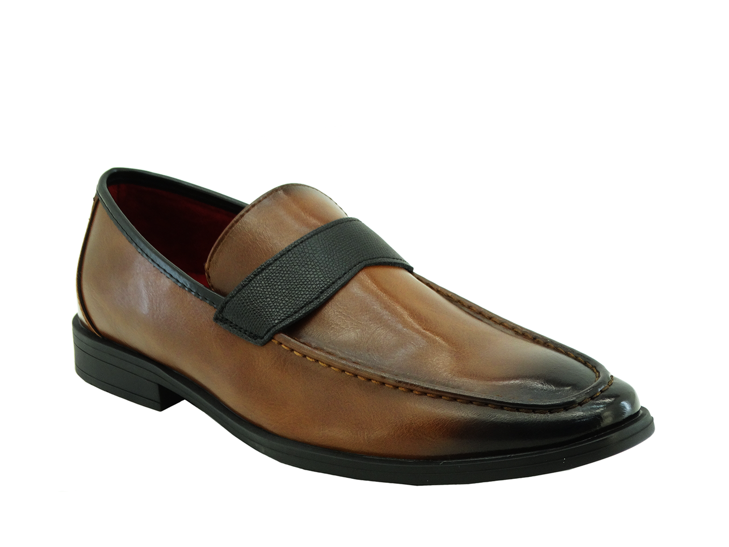 DUEL, Tayno - Men's Slip-on  Dress Shoes - Cognac (8-13)