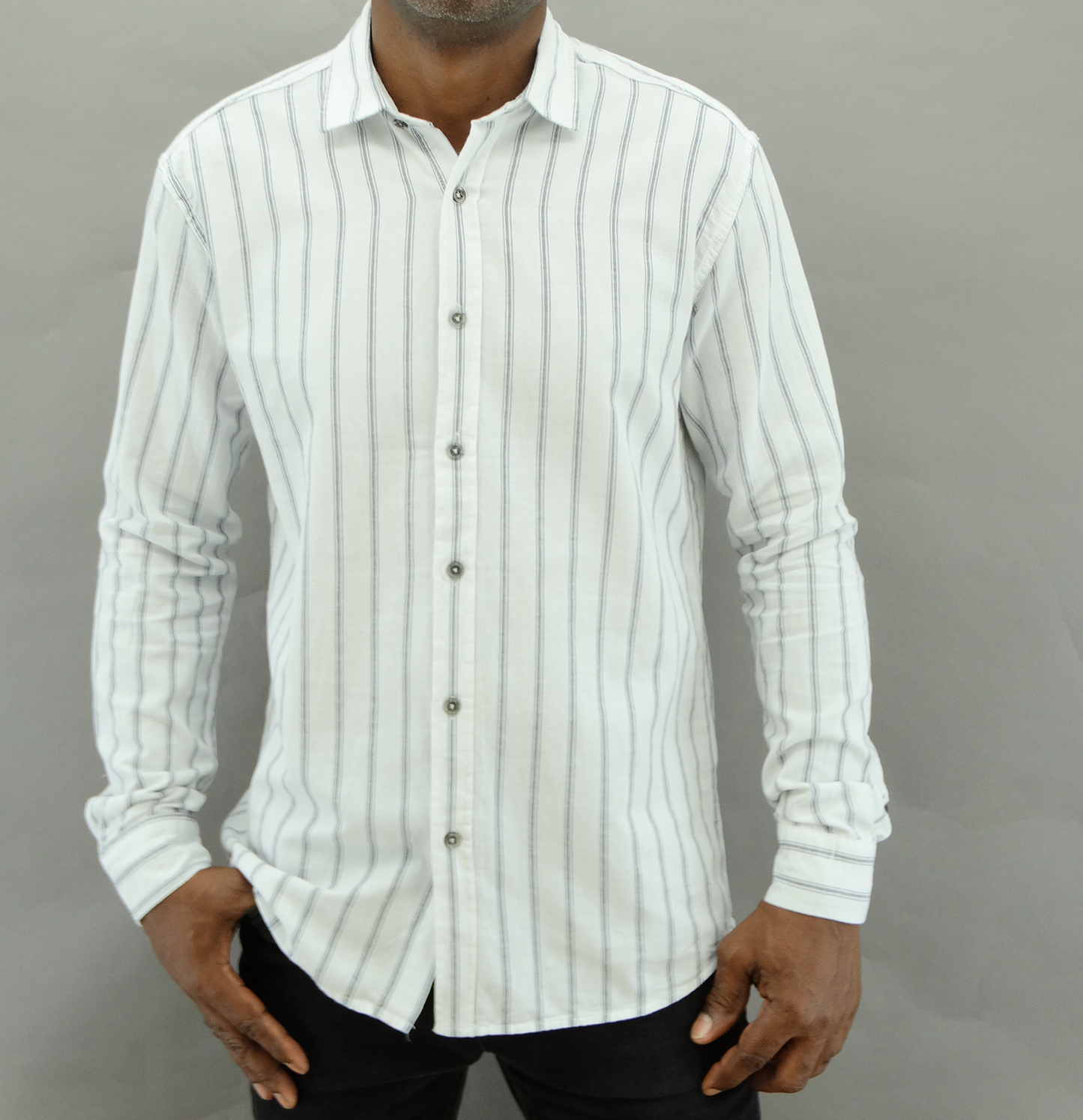 EG1865, Twister - Men's L/S Striped Shirt (S-XXL)
