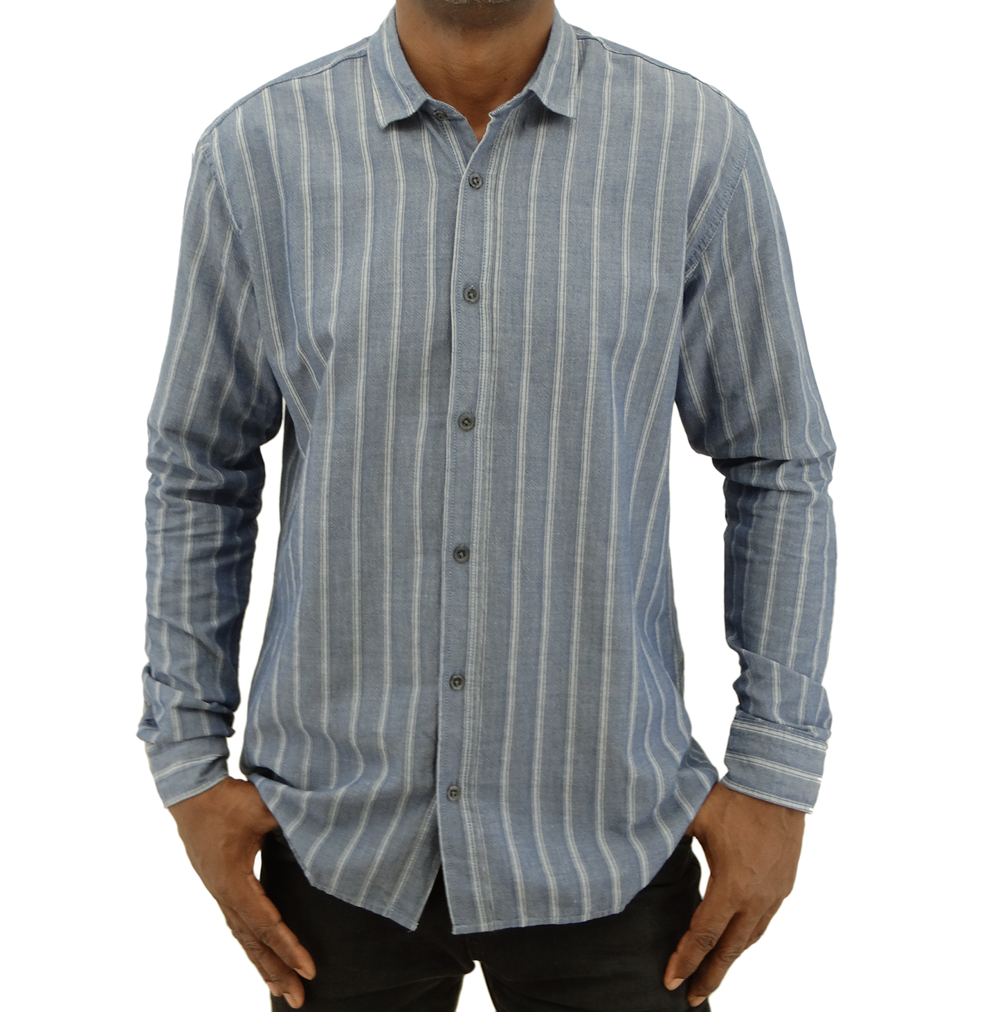 EG1865, Twister - Men's L/S Striped Shirt (S-XXL)