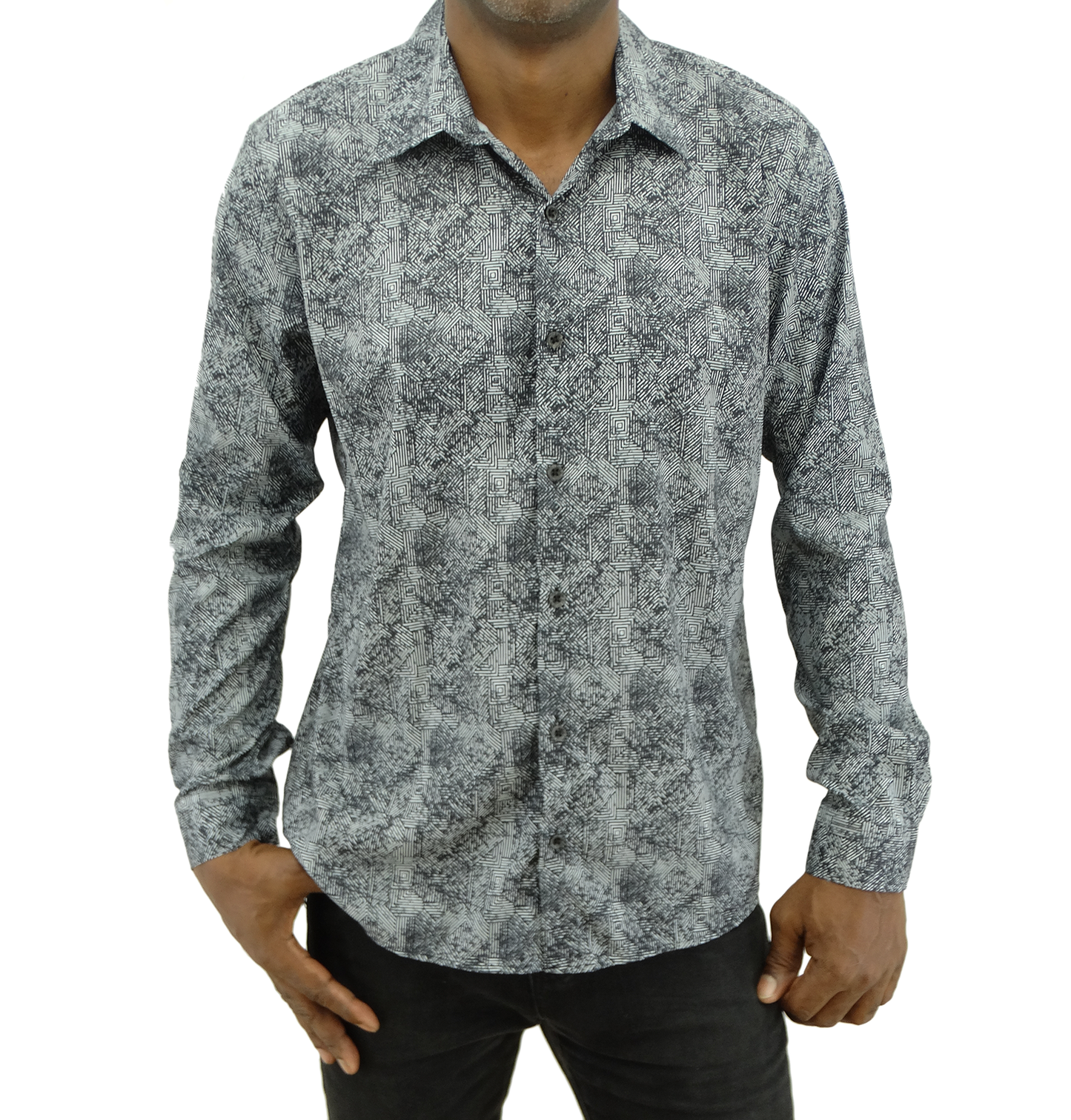 EG1872, Twister - Men's Regular Fit Long Sleeve Shirt (S-XXL)