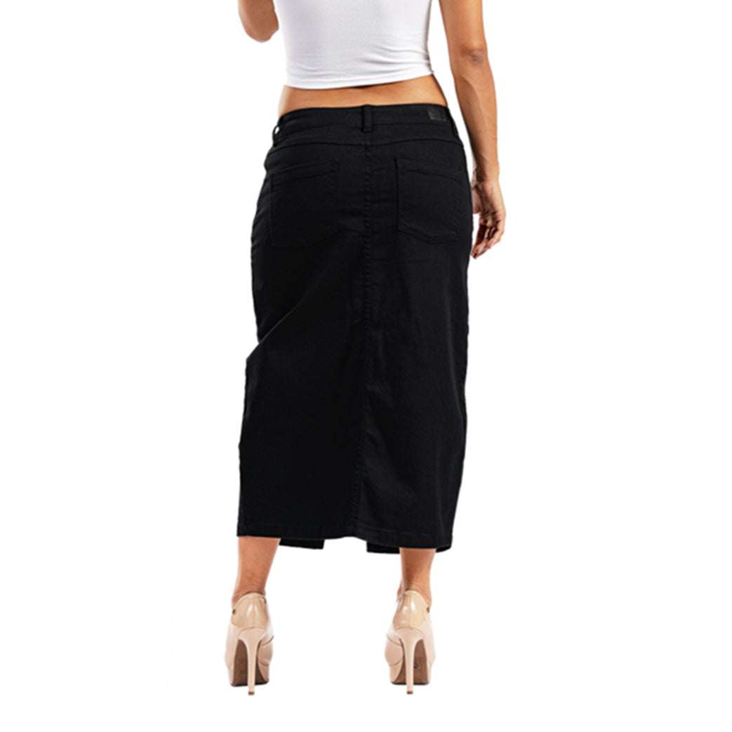 GUJ7071BK, Gusto - Women's Long Skirt (S-XL)