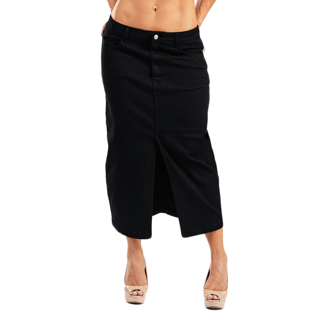 GUJ7071BK, Gusto - Women's Long Skirt (S-XL)