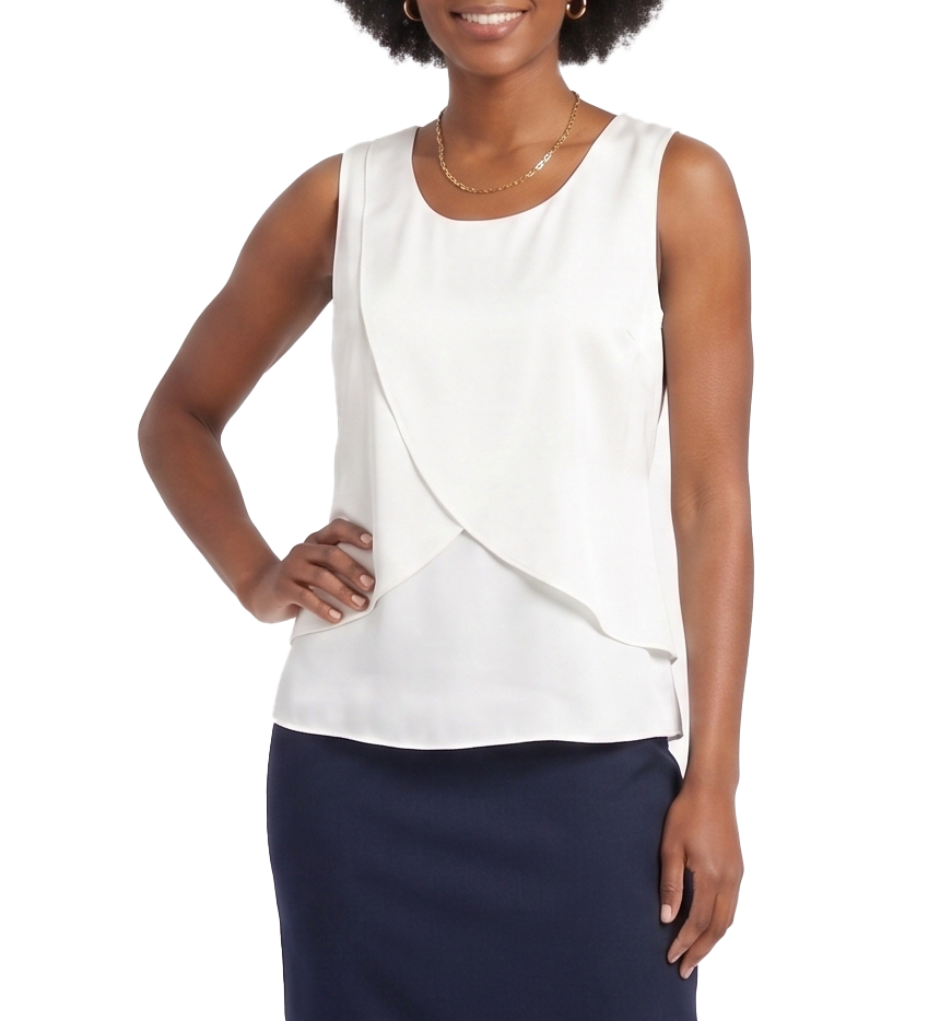 HZL2604, Tip Top - Women's Sleeveless Blouse S-XXL