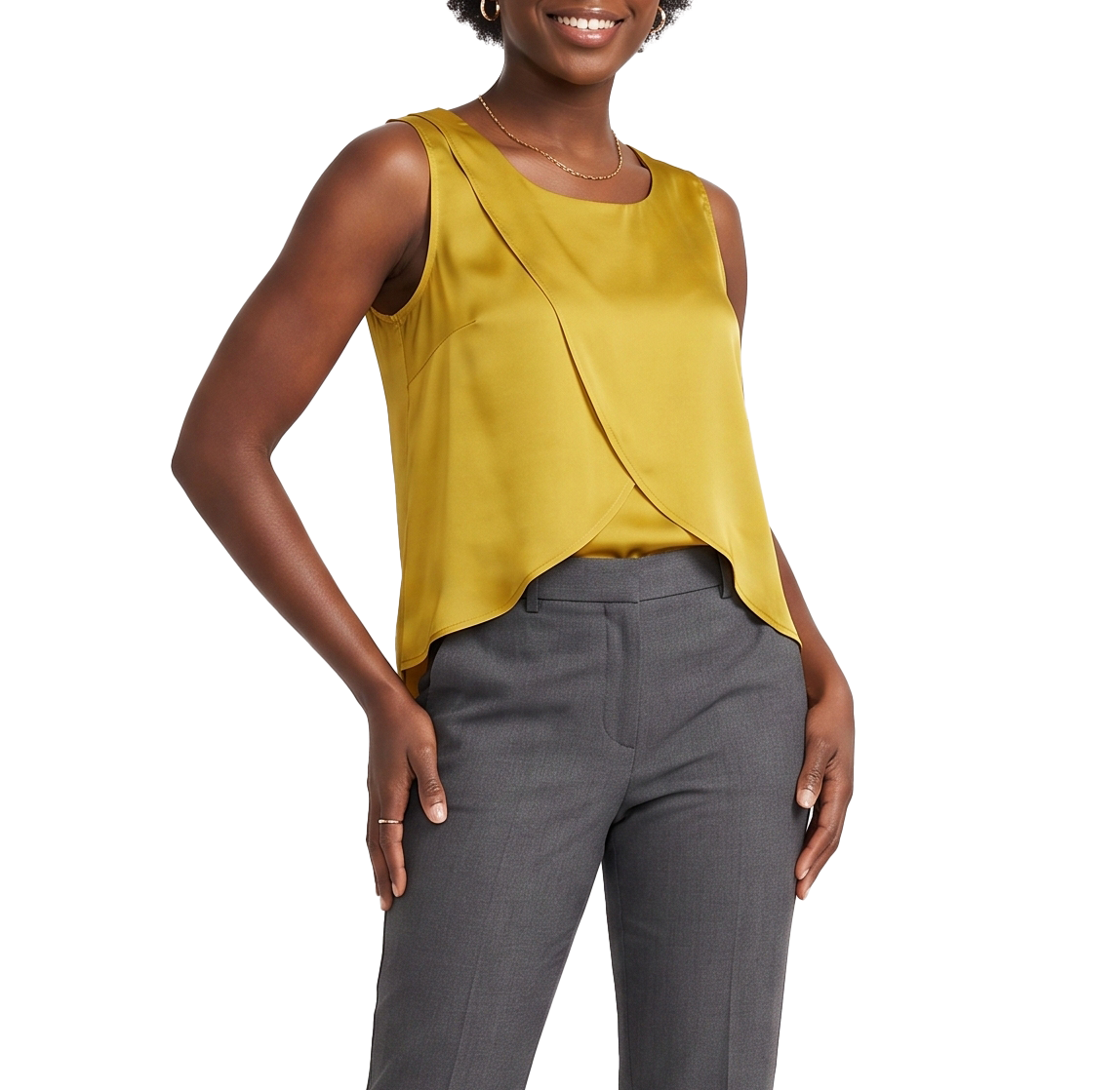 HZL2604, Tip Top - Women's Sleeveless Blouse S-XXL
