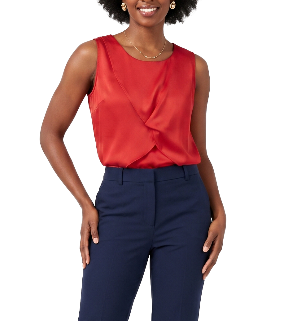 HZL2604, Tip Top - Women's Sleeveless Blouse S-XXL