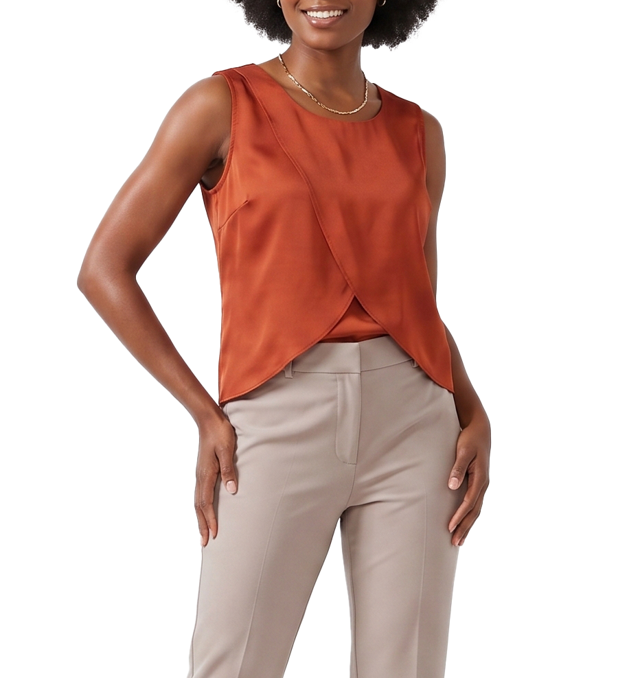 HZL2604, Tip Top - Women's Sleeveless Blouse S-XXL