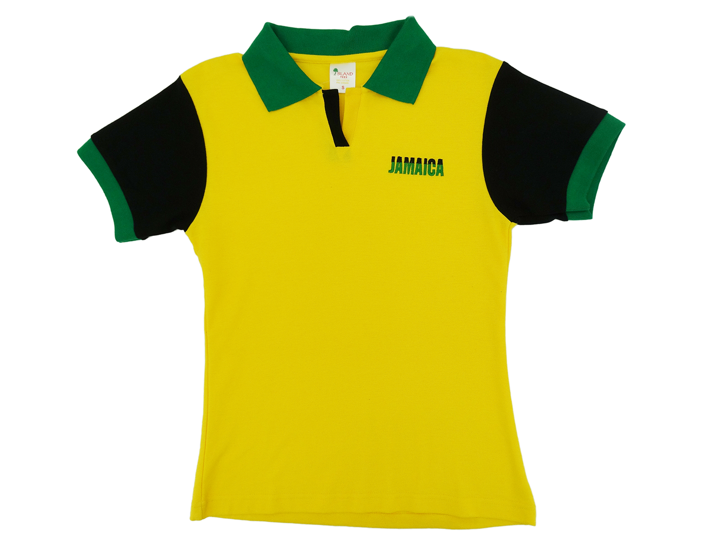 ME-11050W, Ladies Jamaican Color Polo T-Shirts Asst