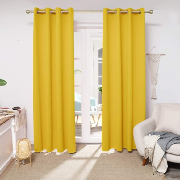 853810, Twilight, Window Curtain 54x84" Yellow