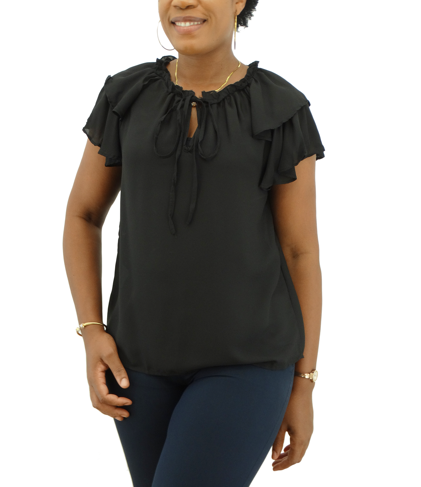 SM3234, Snowflake Women's Short Sleeve Blouse (M-XXL)