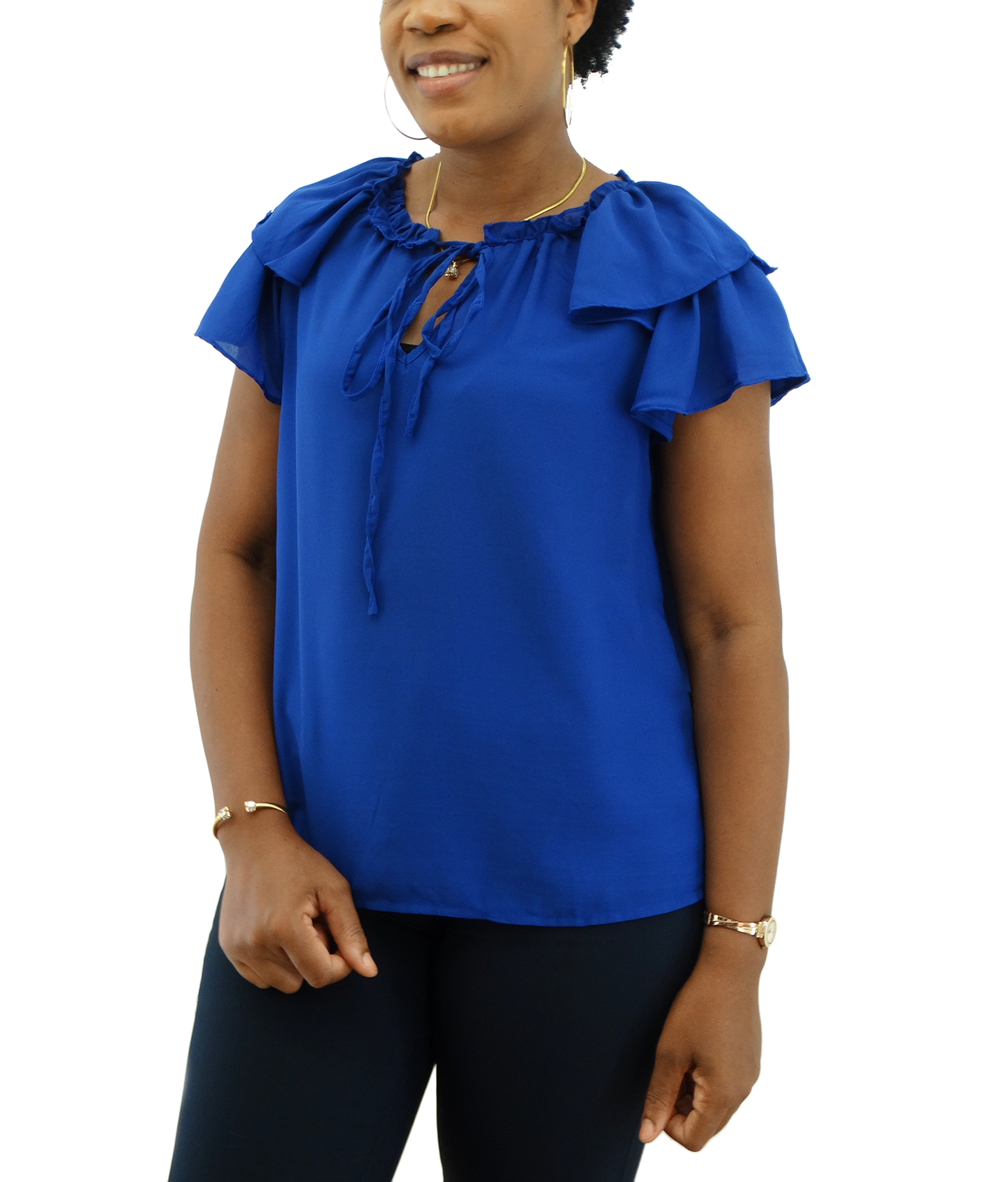 SM3234, Snowflake Women's Short Sleeve Blouse (M-XXL)