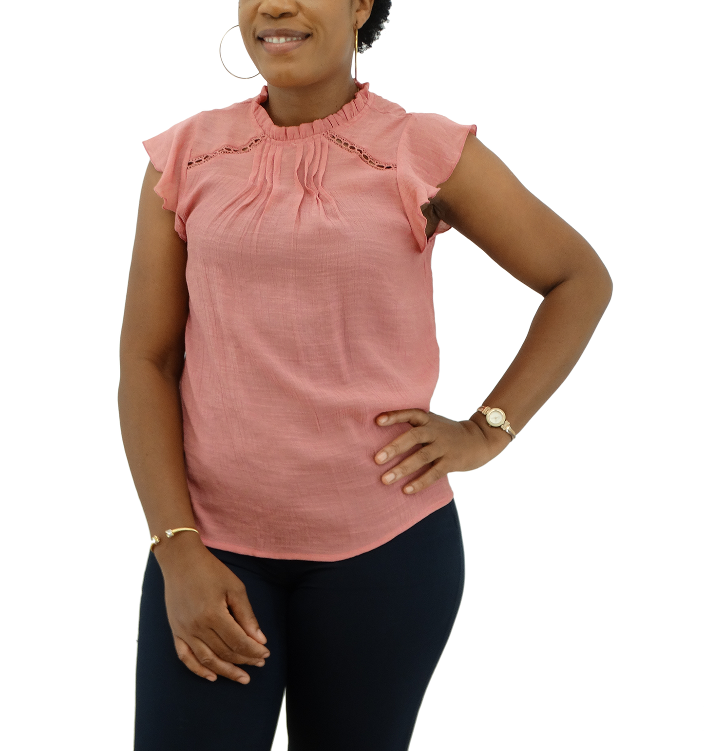 SM3238, Snowflake Women's S/Sleeve Blouse (S-XL)