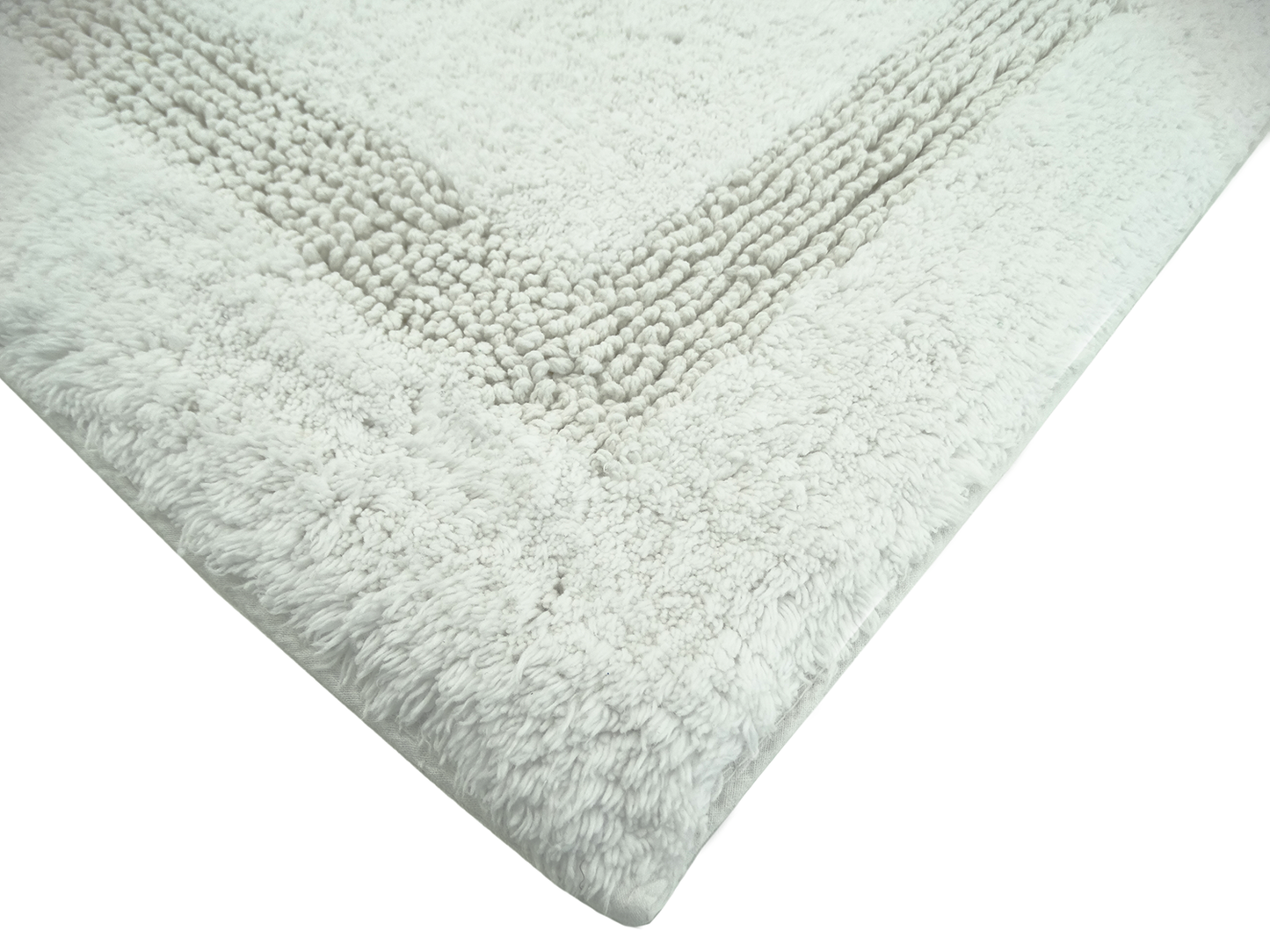 SRS44863, Wavely Hill, Vanya - 2Pc Cotton Bath Rugs (17x24 + 21x32) White