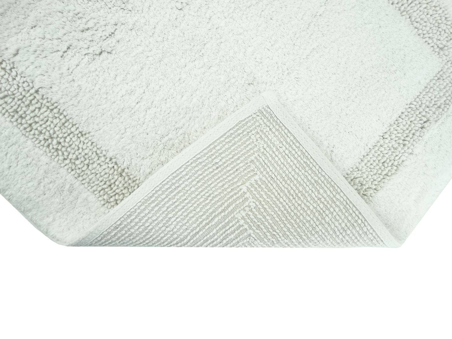 SRS44863, Wavely Hill, Vanya - 2Pc Cotton Bath Rugs (17x24 + 21x32) White