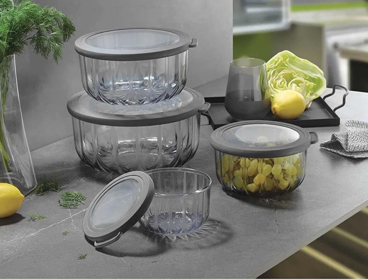 VP044, VIP Ahmet - 4Pc Vacuum Storage Containers (3L,2L,1L,0.5L)