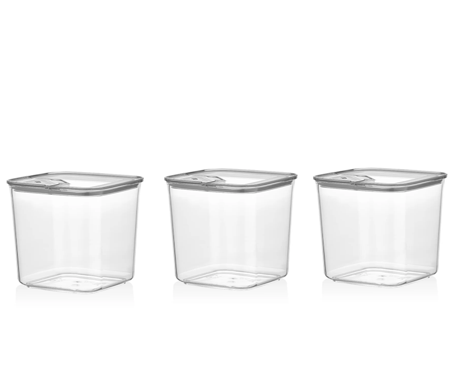 VP121, VIP Ahmet - 3Pc Square Storage Containers w/Lid (3x700ML)