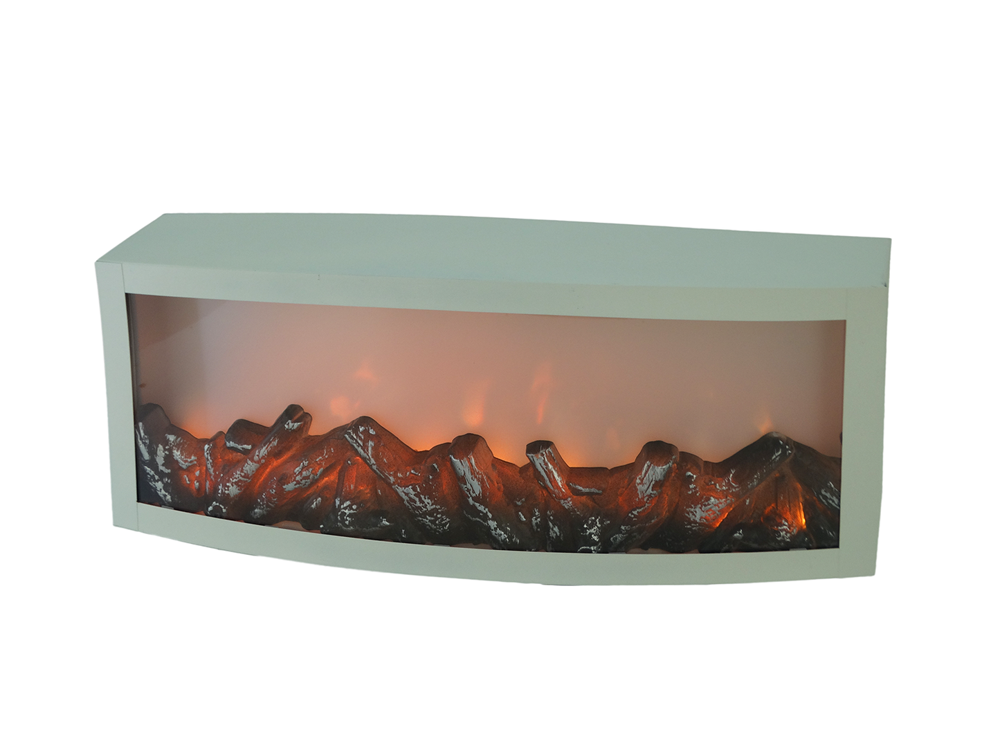 ZK24C05W, LED Fireplace Lantern w/ Remote - White 23" x 10" (59cm x 25cm)
