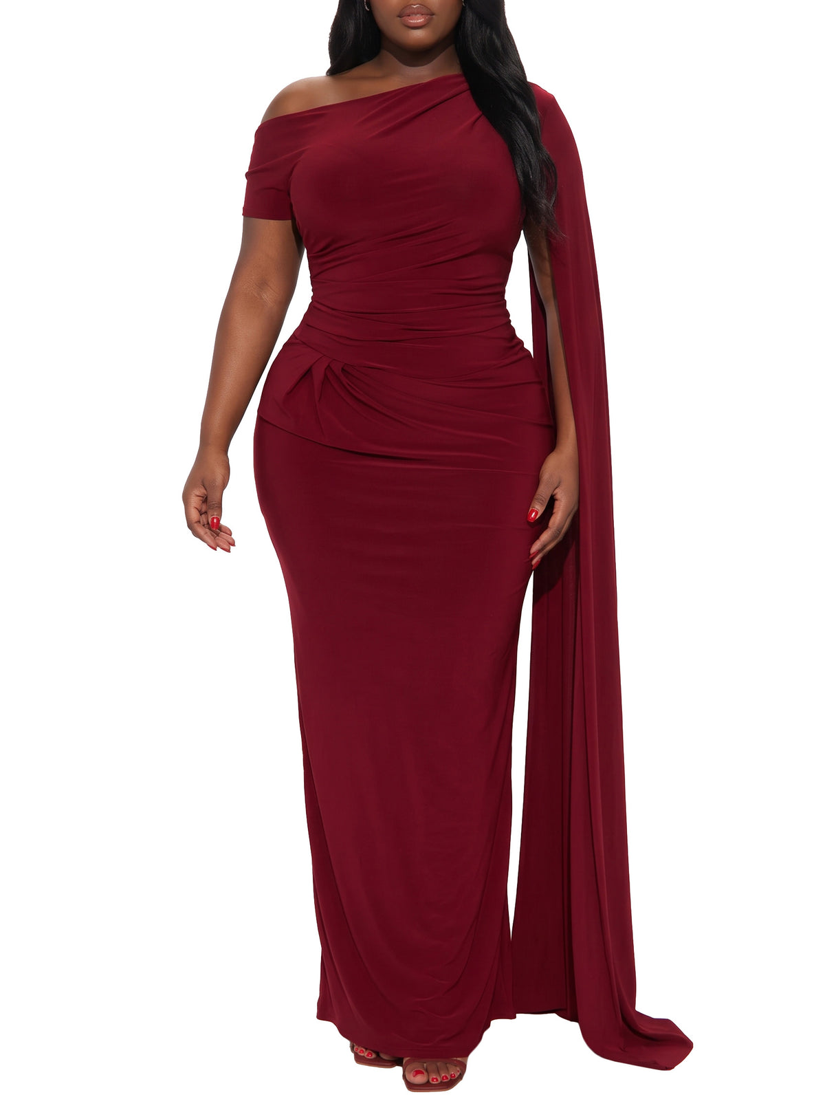 NAD83000, After Thought Ladies Dress Burgundy
