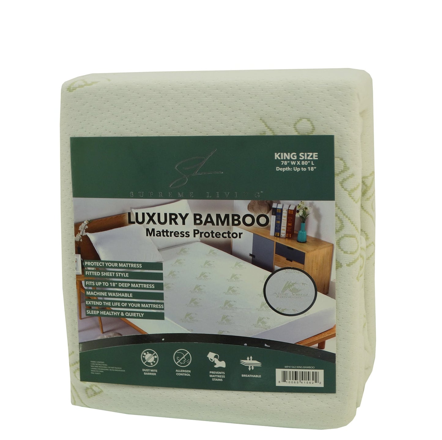 MP41562, Luxury King Bamboo Mattress Protector