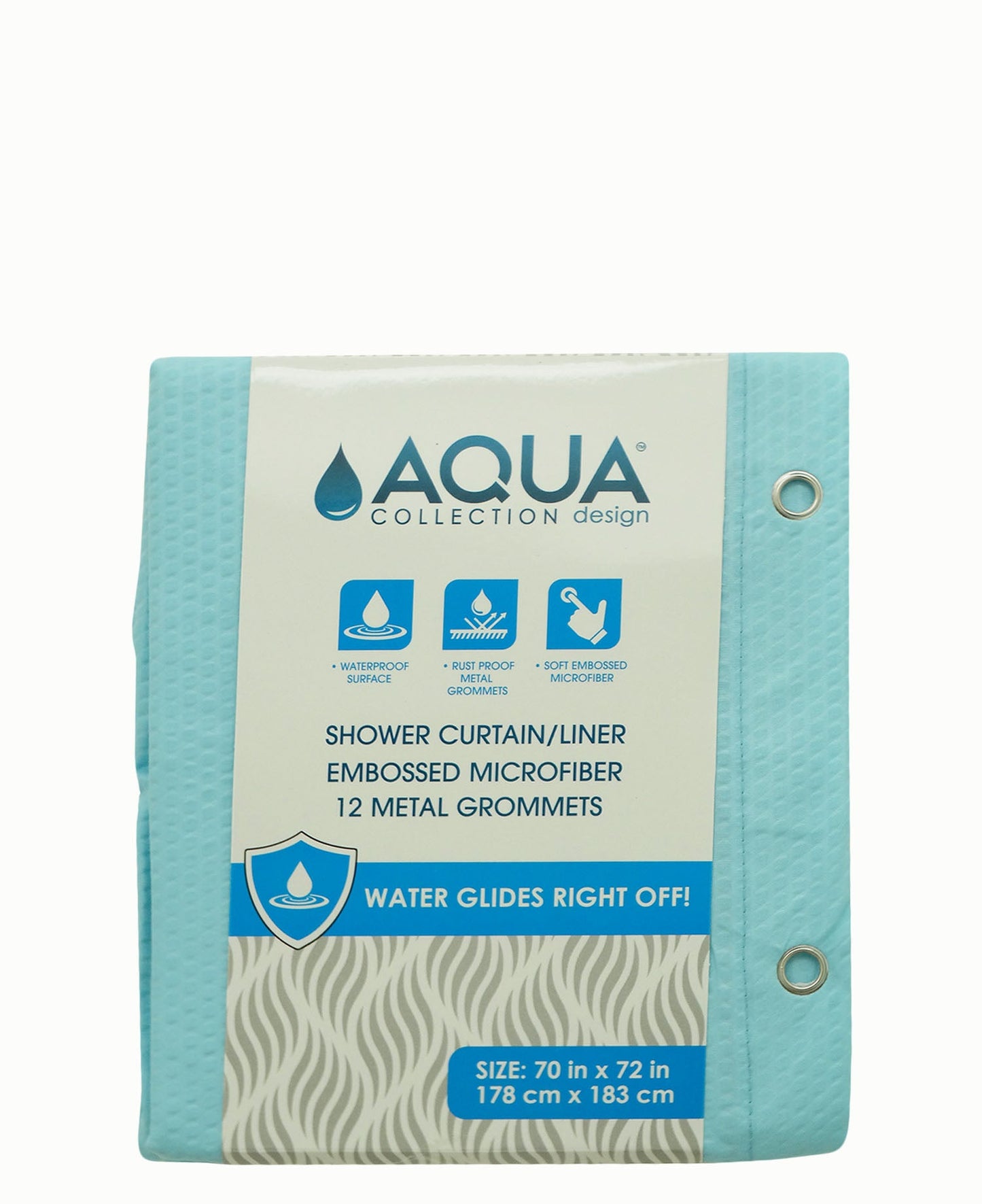 5408-0366, Shower Curtain/Liner Embossed Microfiber 12 Metal Grommets