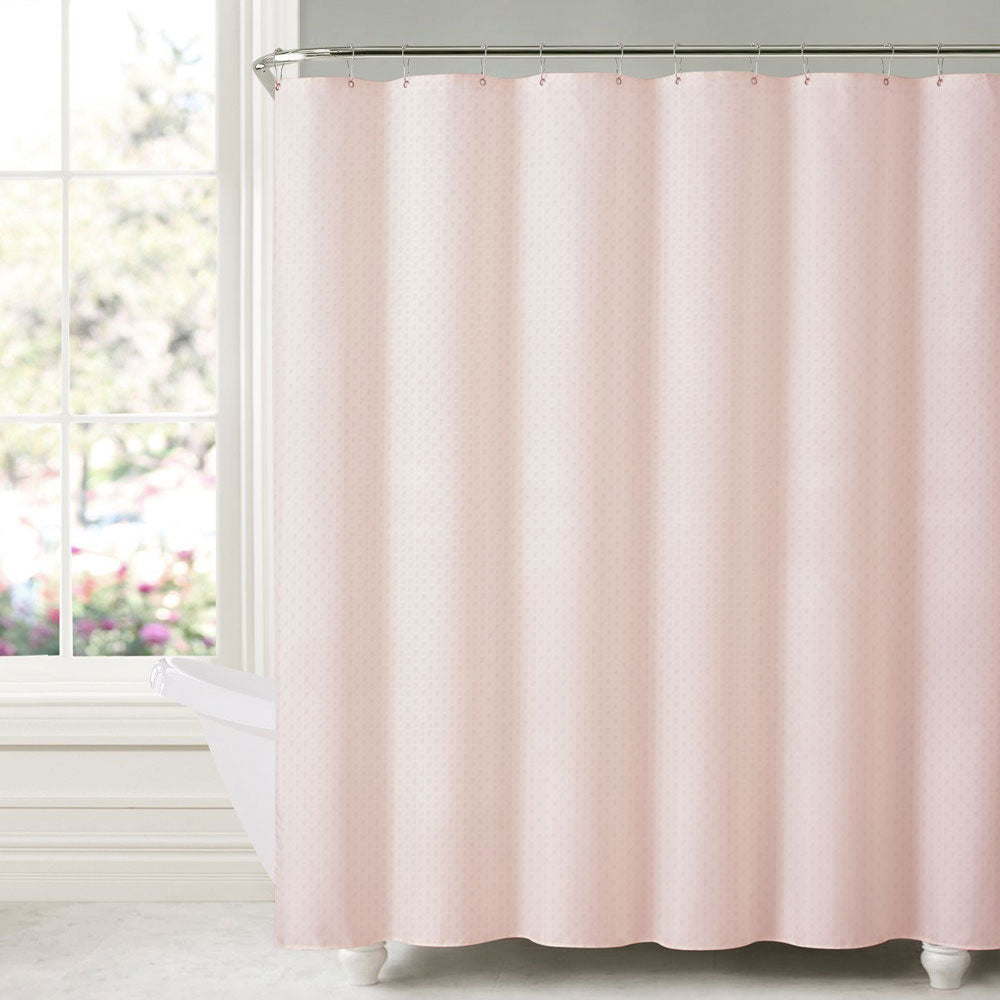 5408-0366, Shower Curtain/Liner Embossed Microfiber 12 Metal Grommets