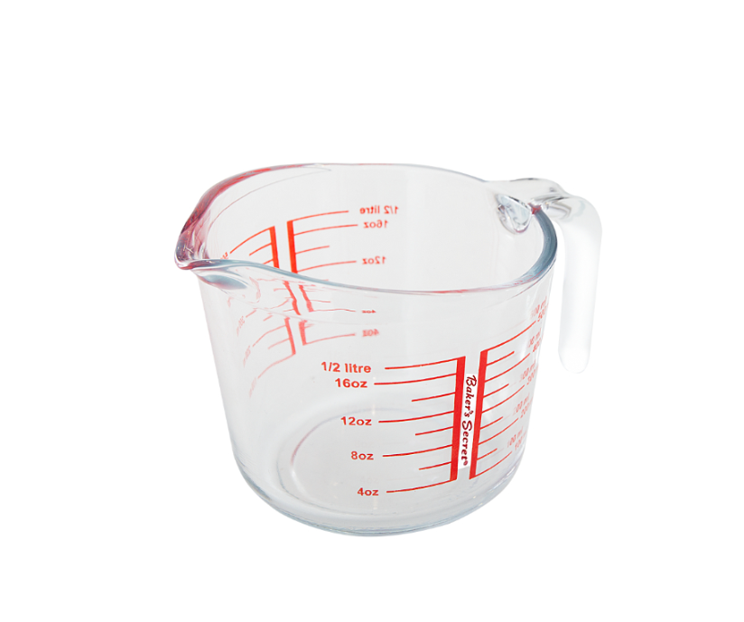 BS40206, Baker's Secret - 500ML Glass Measuring Cup