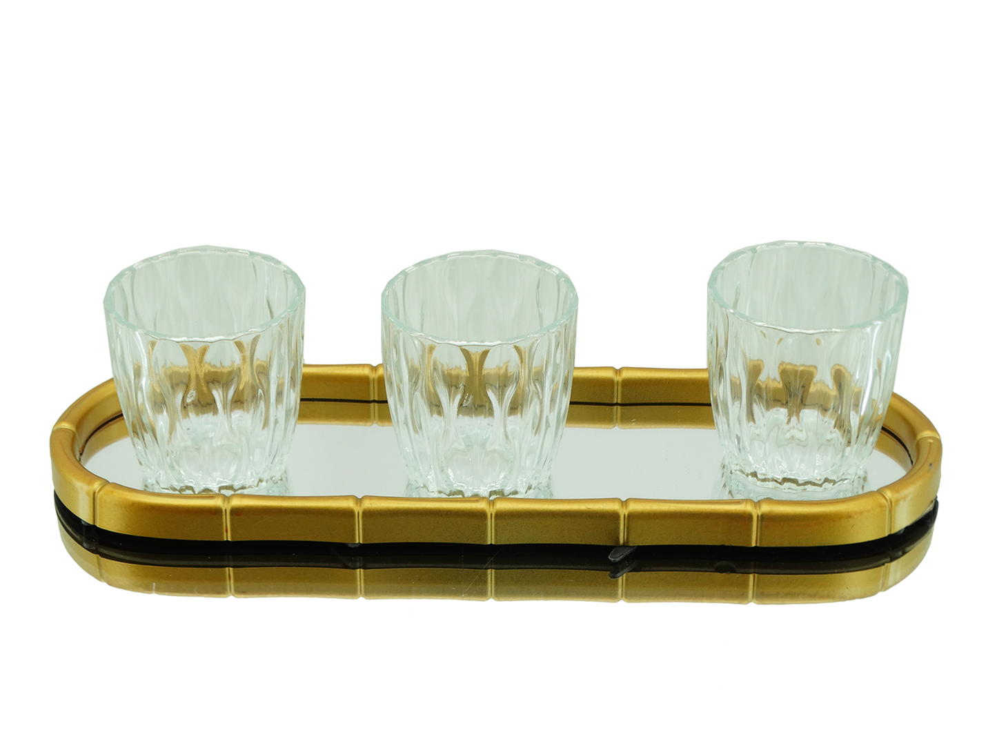 Votive Holder & Mirrored Tray Set
