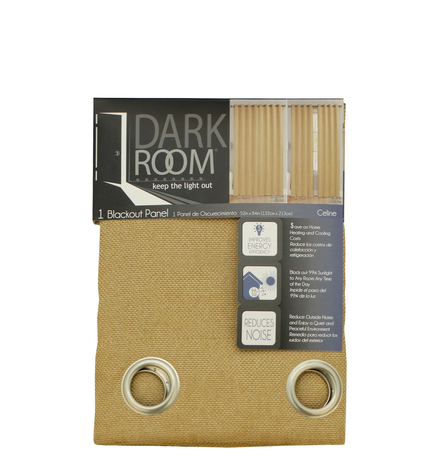 CELPNL5584EL, Celine - Blackout Curtain 52x84" - Taupe