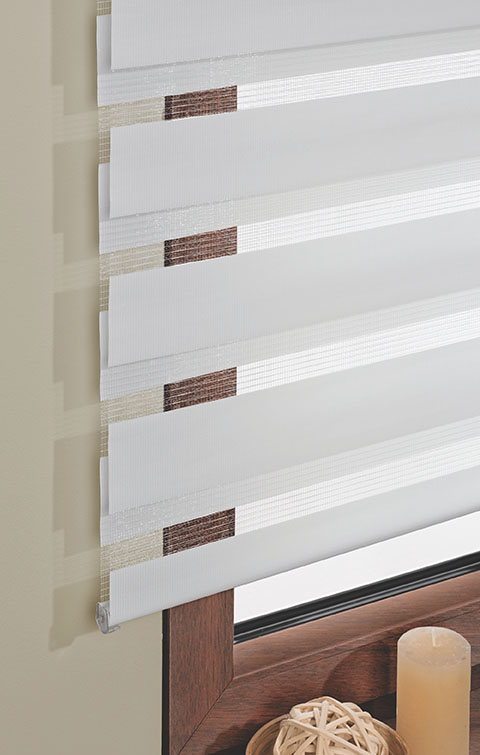 P039291X183G15,  Bahit - Zebra Roller Shade - White 91X183CM