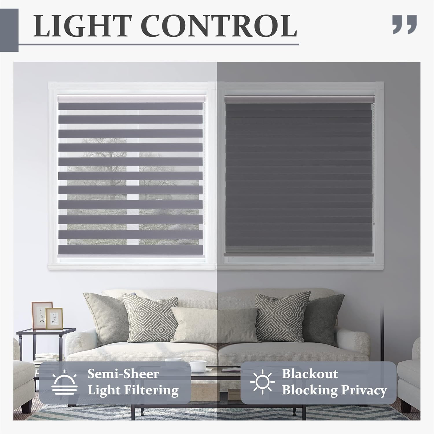 P0349122X229XG059, Bahit - Zebra Roller Shade - 122X229CM