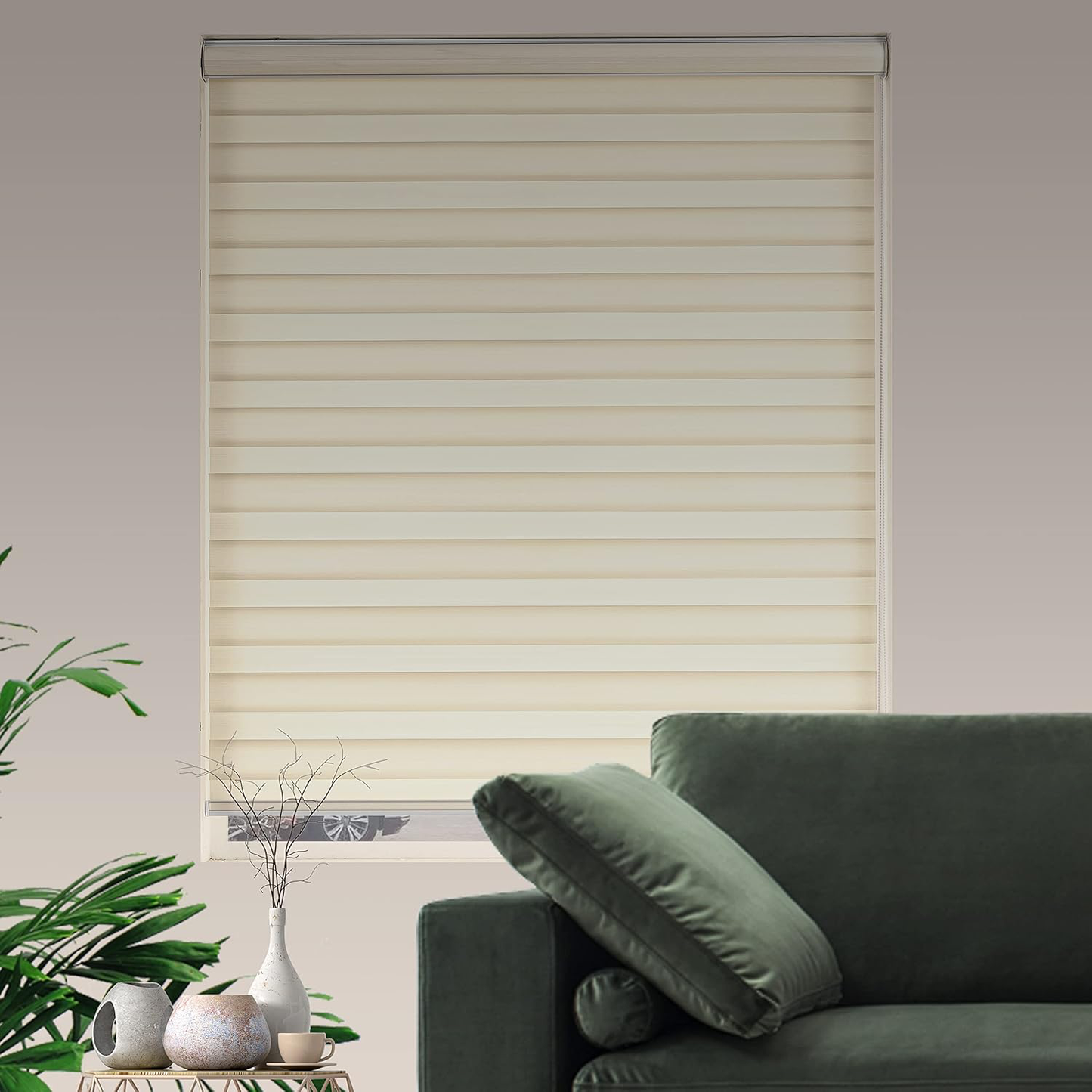 P0392122229B109, Bahit - Zebra Roller Shade - Ivory 122X229CM