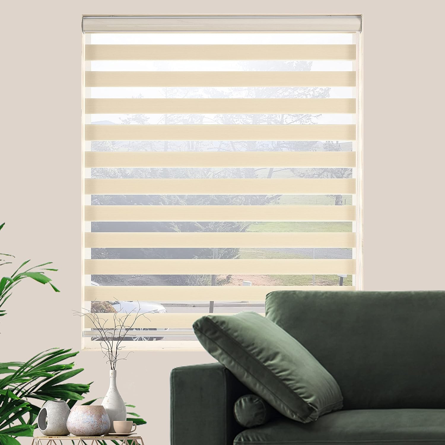 P0392122229B109, Bahit - Zebra Roller Shade - Ivory 122X229CM