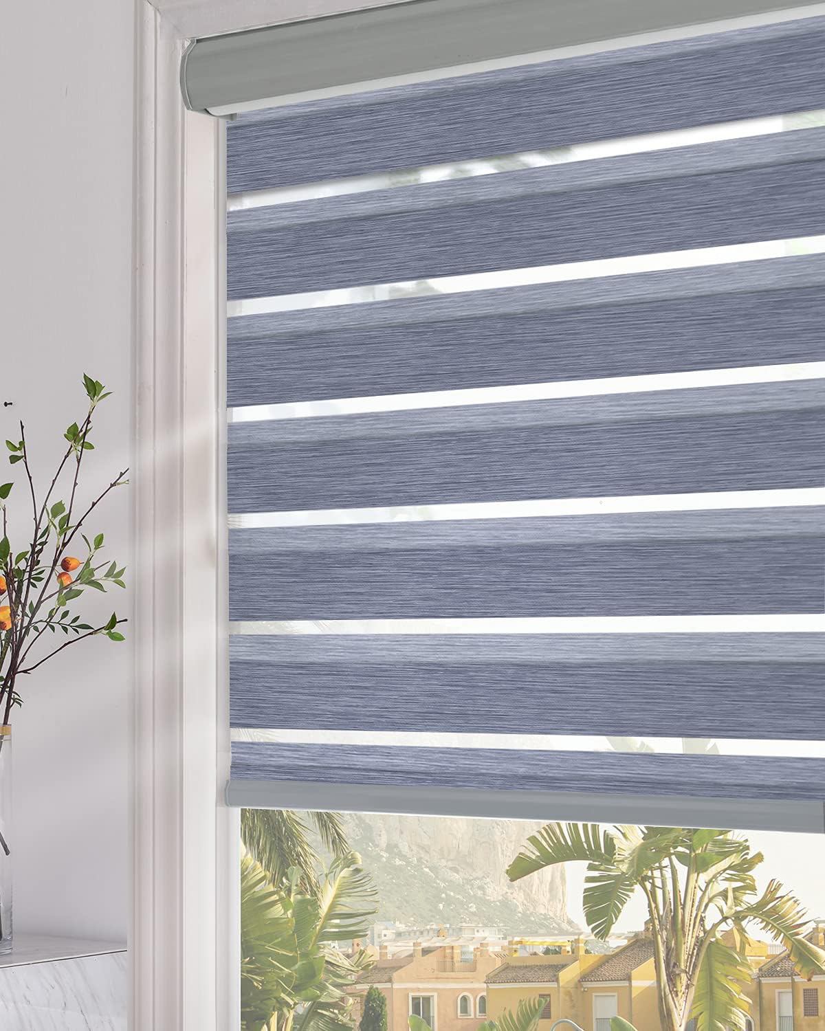P039291X183G005, Bahit - Zebra Roller Shade - Greige 91X183CM