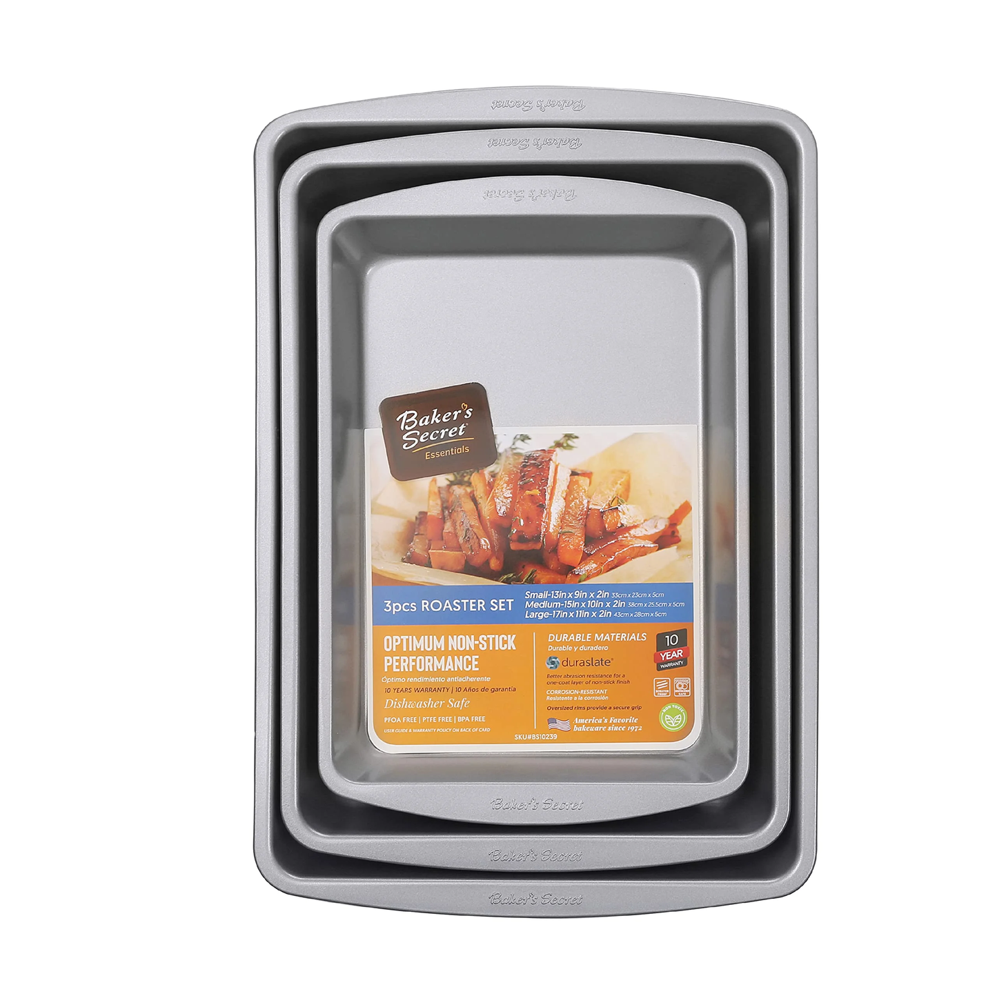 BS10239, Baker's Secret - 3pc Roaster Set