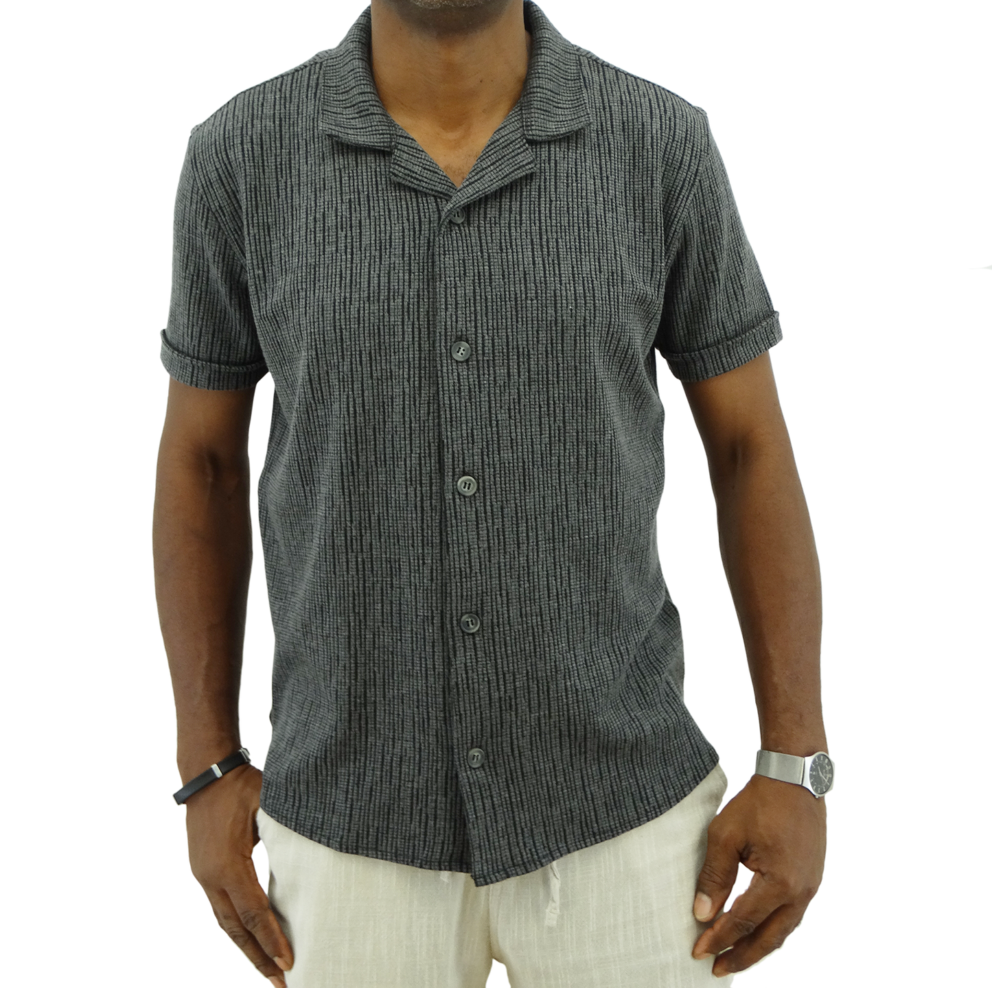 EG1854, Twister - Men's Short Sleeve Casual Shirt (S-XXL)