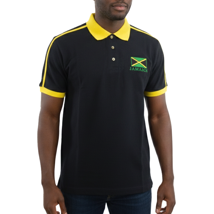 ME10100, Men Jamaica Color Two Tone Polo T-Shirt