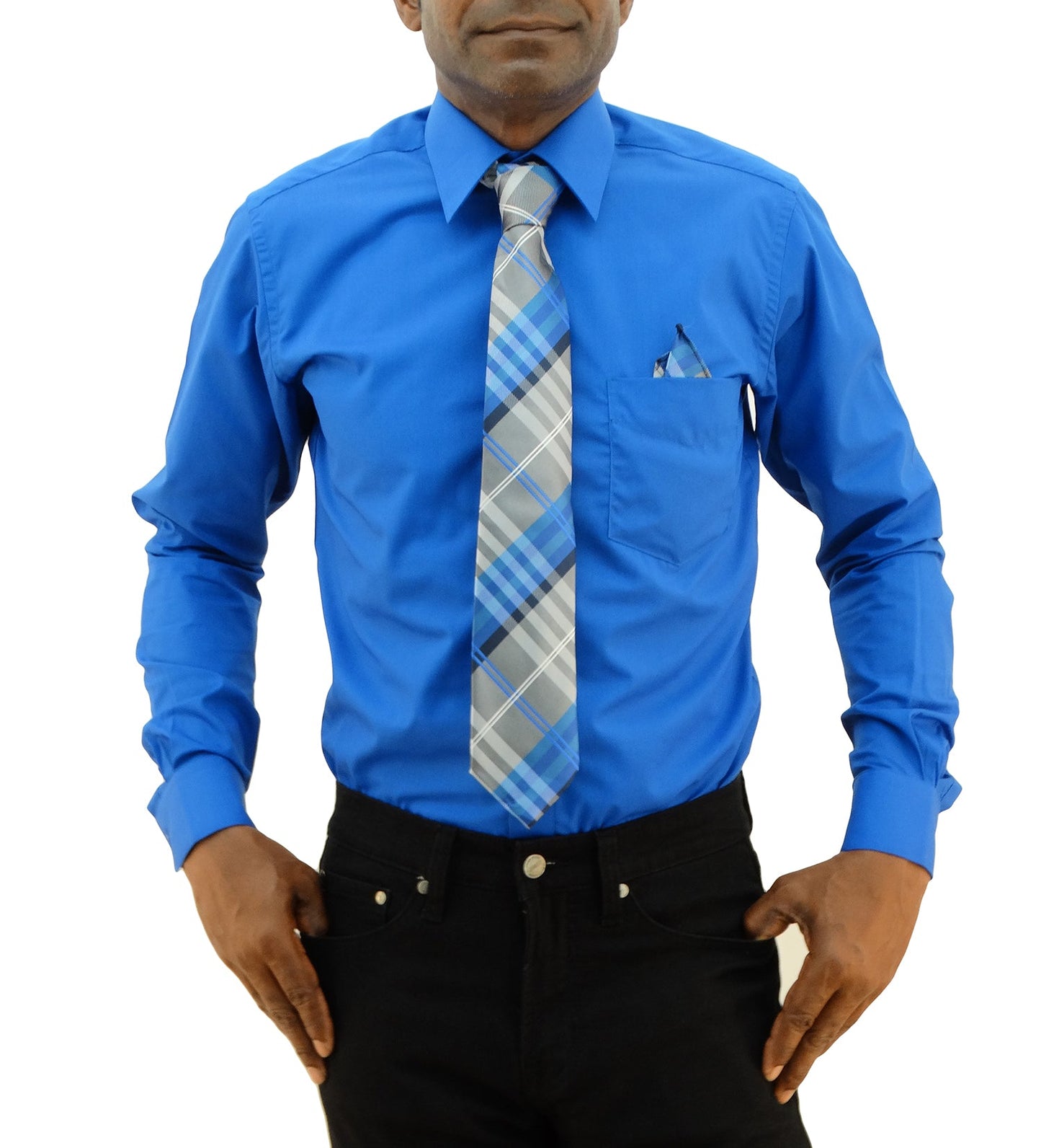 265-798 Bellinne - Men's L/S Fitted Shirt W/Tie