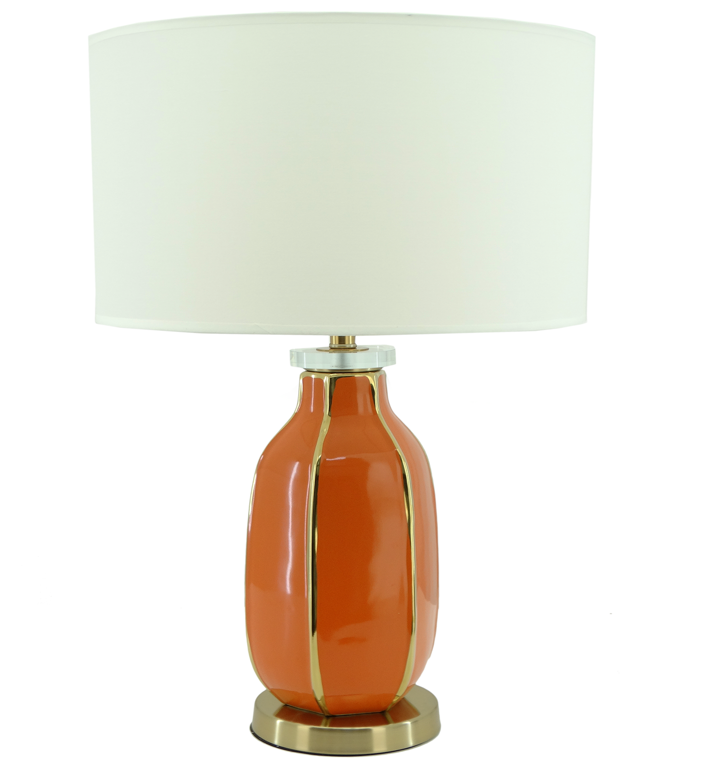 MK18082, 26" Ceramic Table Lamp w/ Acrylic & Metal Trim