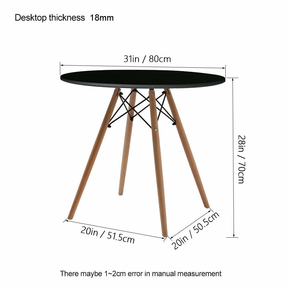 MDFBLKT, Modax Round Table Black