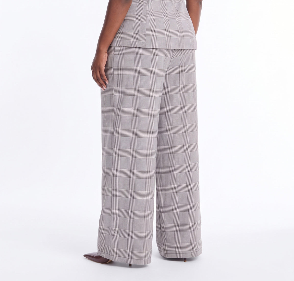 V125MS07190, Report To Me Ladies Pants Taupe/Black Combo
