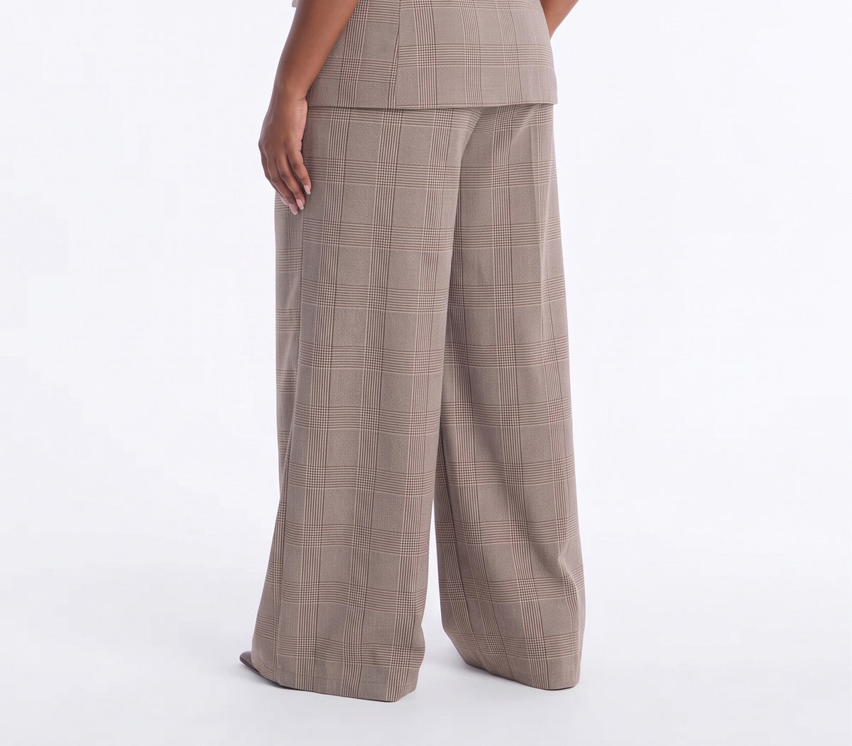 V125MS07190, Report To Me Ladies Pants Taupe/Black Combo