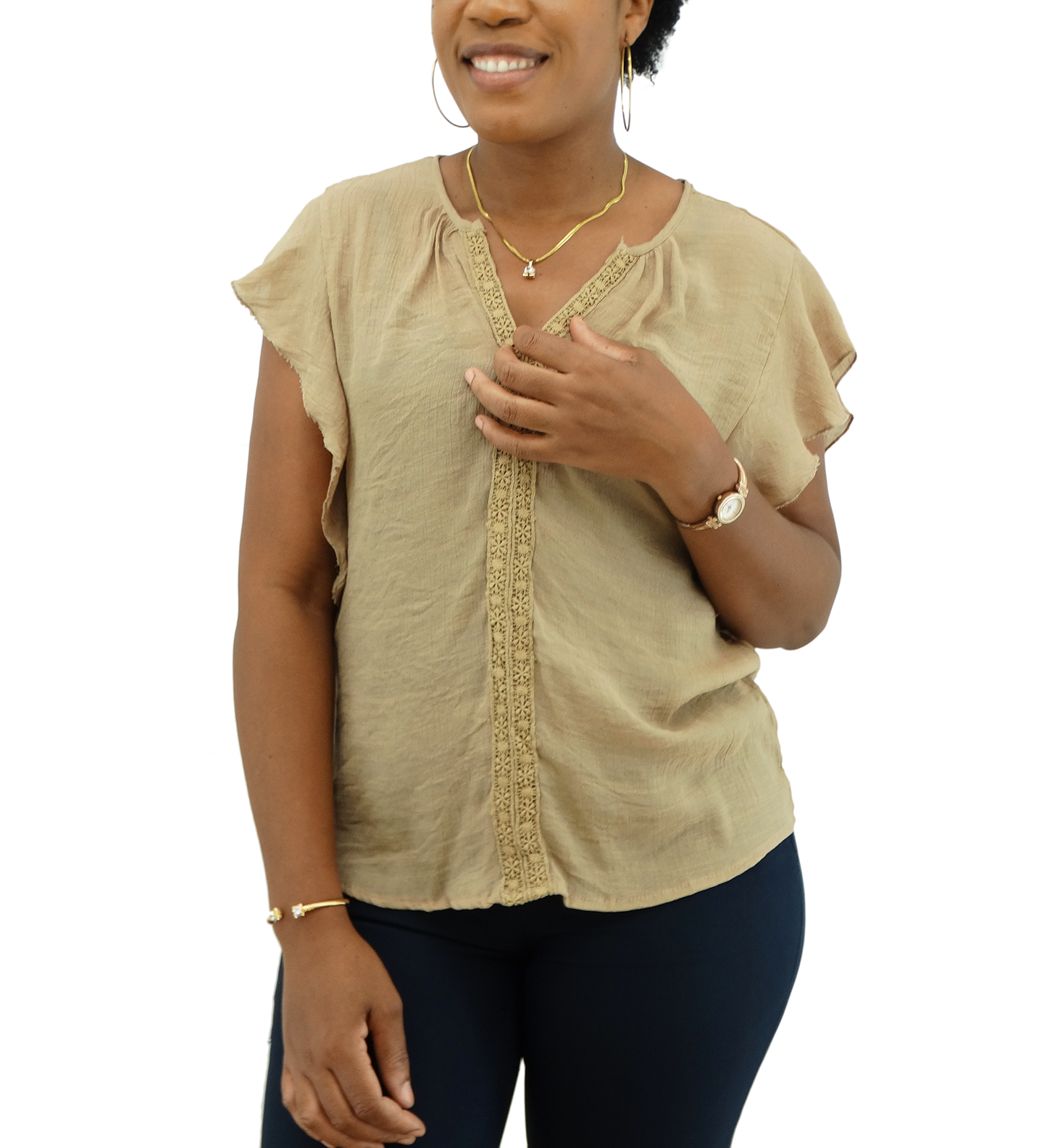 SM3239, Snowflake Women's V/Neck Blouse (S-XL)