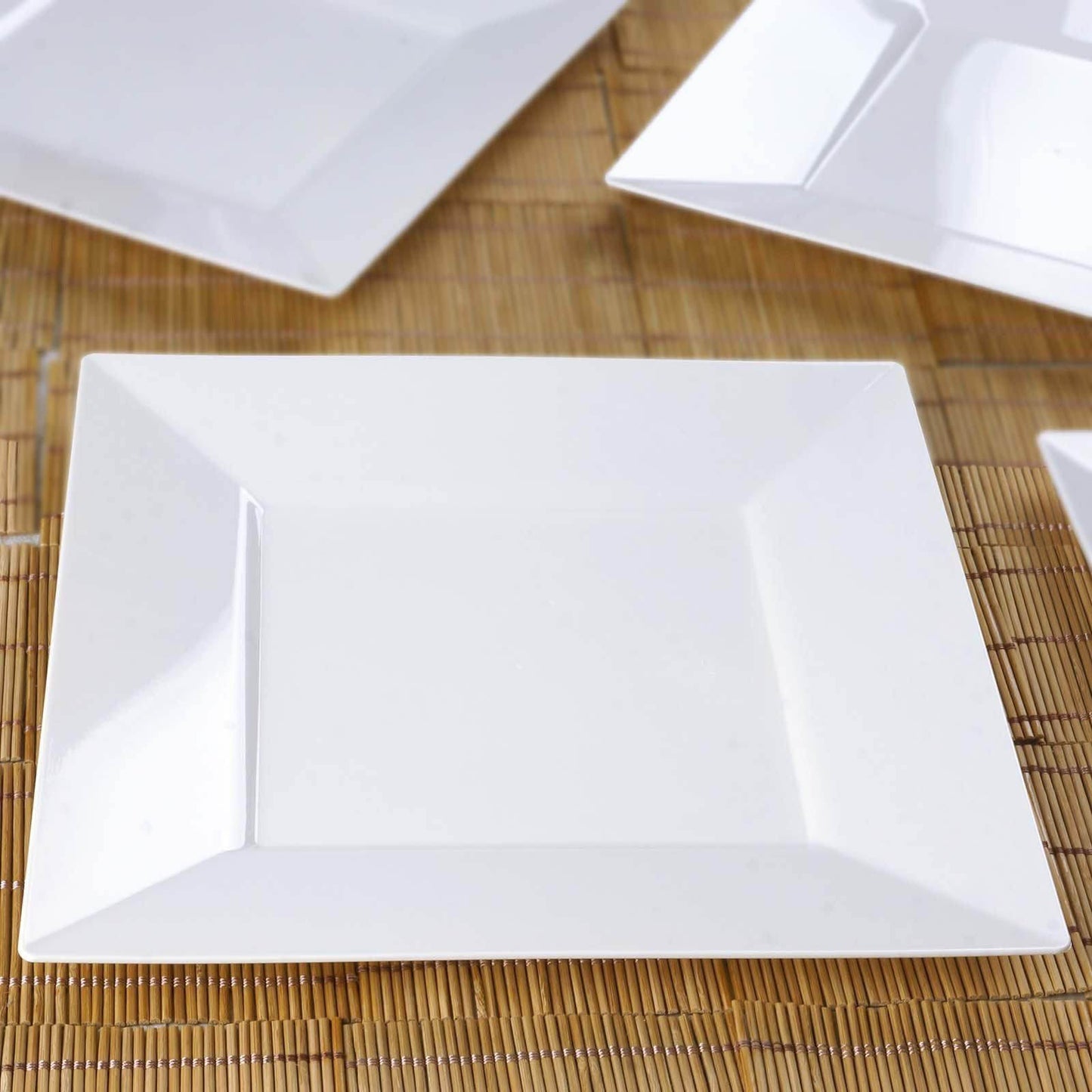 240-5974, Plates & Beyond 10.25" Square Dinner Plate- White