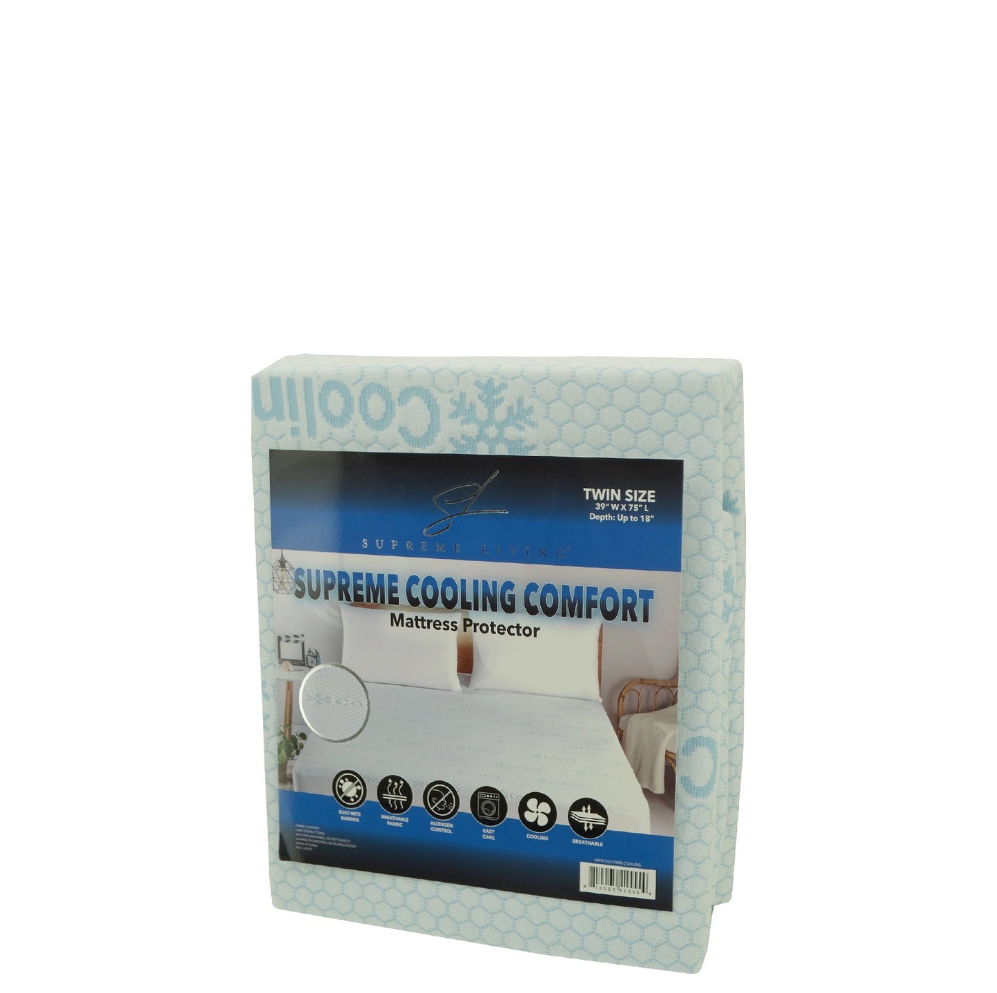 MP41555, Supreme Cooling Comfort Twin Mattress Protector