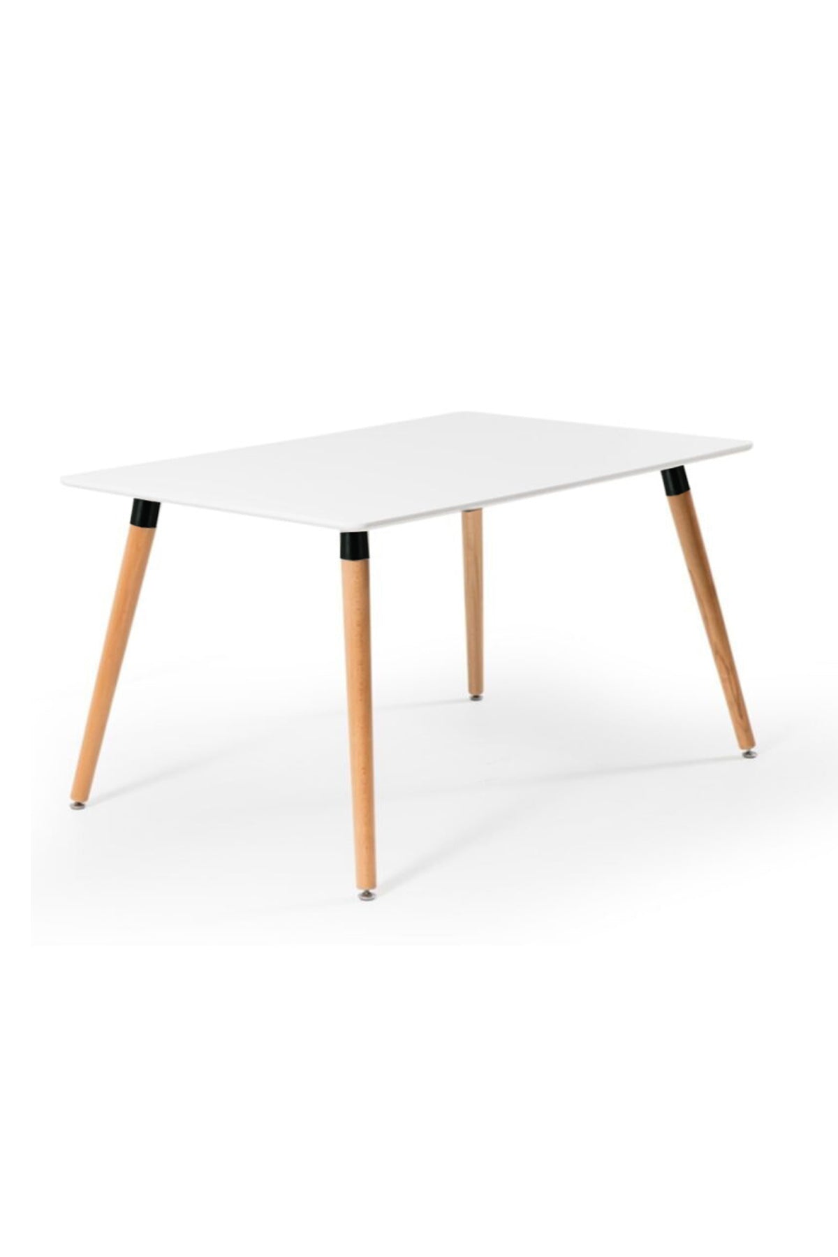 MDFWHT, Modax Rectangular W/Wooden Legs Table - White